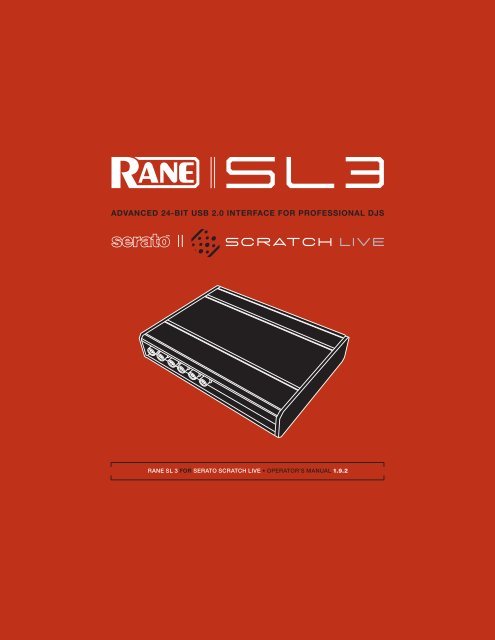 Serato Scratch Live 3 Manual